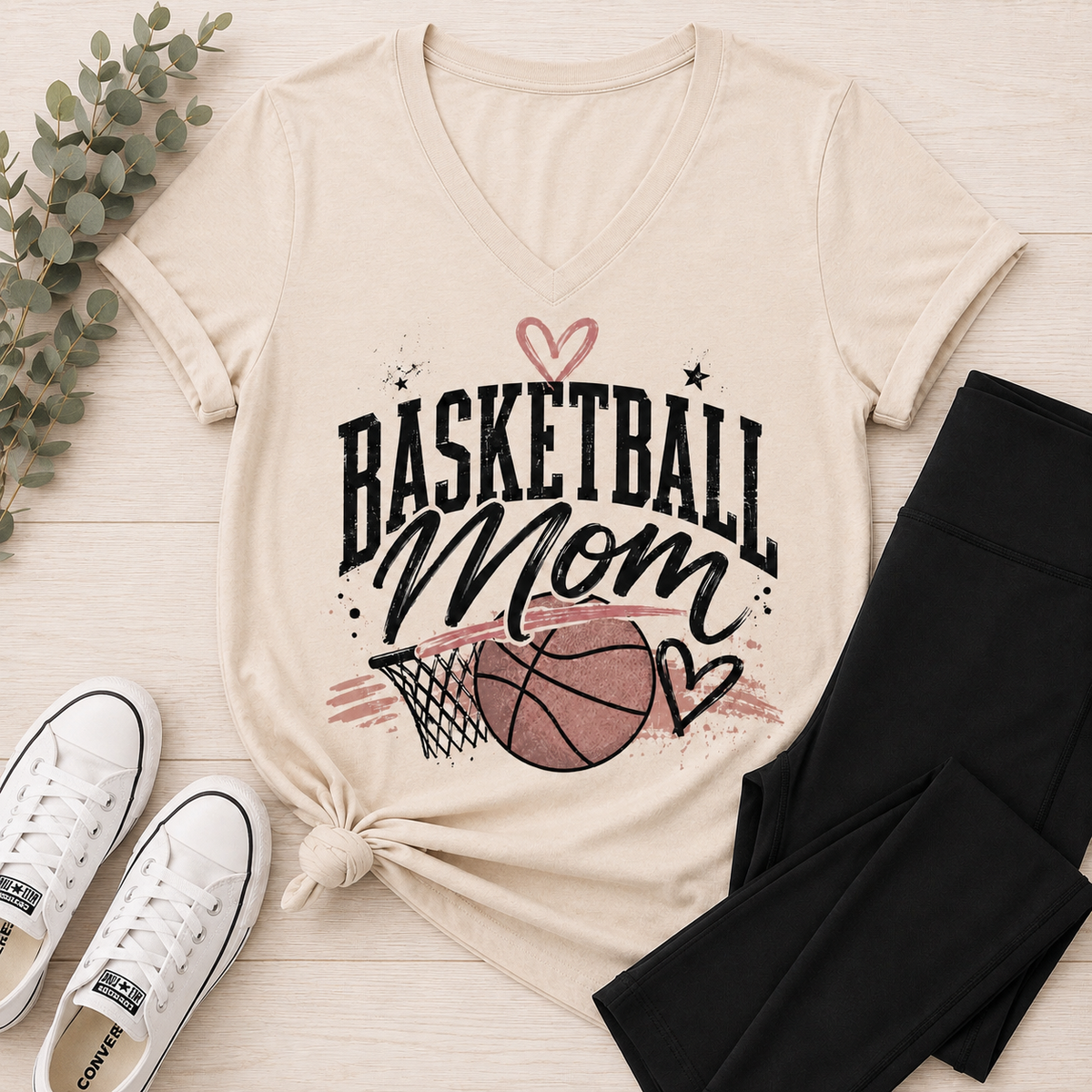 Basketball Mom V-NECK