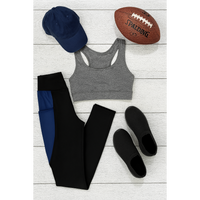 Ready to Ship | The Billie- Blue Panel Full Length Leggings