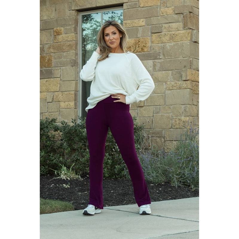 Ready to Ship | The Reese  Purple Flare Leggings -  Luxe Leggings by Julia Rose®