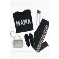 Stylish leopard print panel leggings for everyday wear