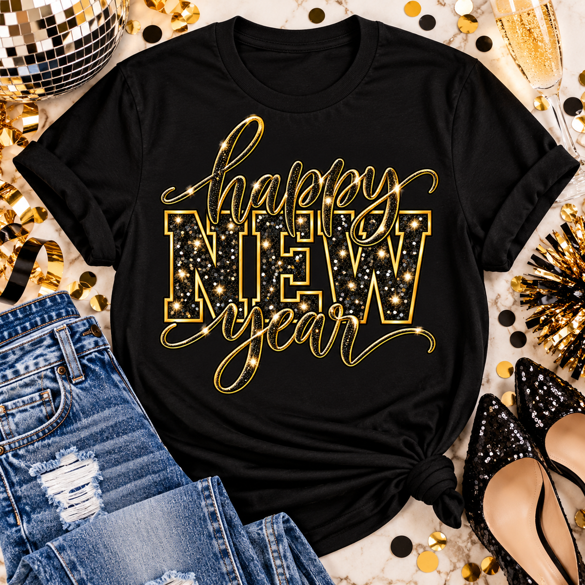 Happy New Year Graphic Apparel