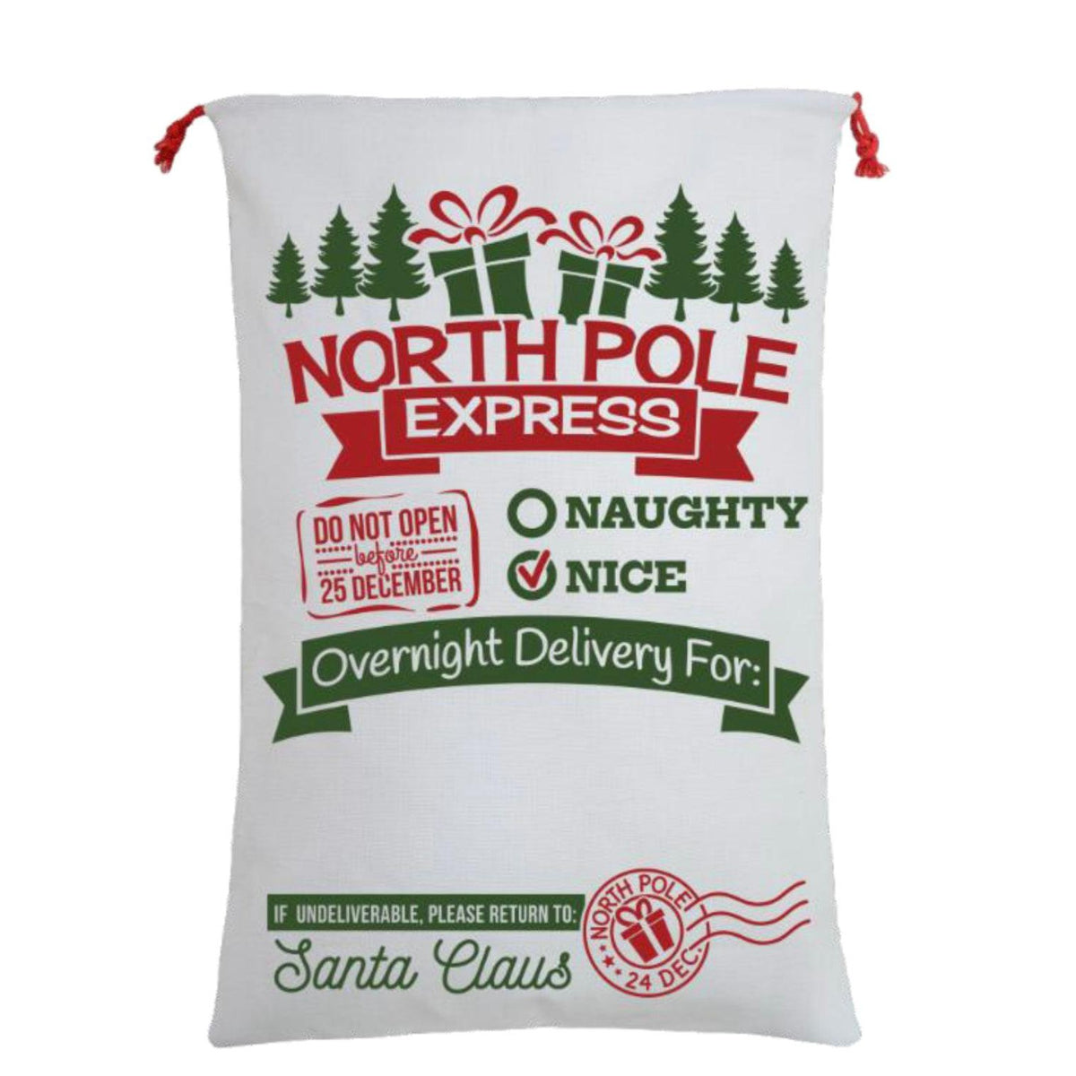 🎅 Ready to Ship | North Pole Express - 2024 Santa Sack