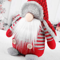 Ready to Ship | Red Knit Hat Striped Gnomes
