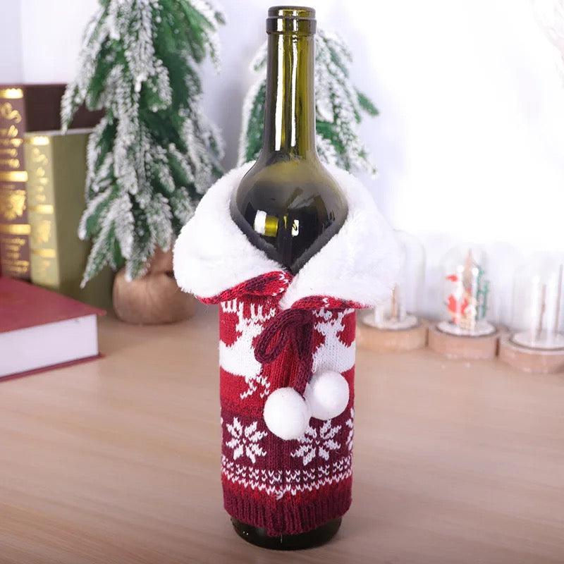 Ready to Ship | Holiday Knit Wine Bottle Cover