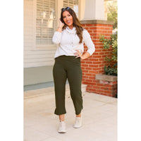 PreOrder | The Shyla - Olive High Waisted Gaucho Pants