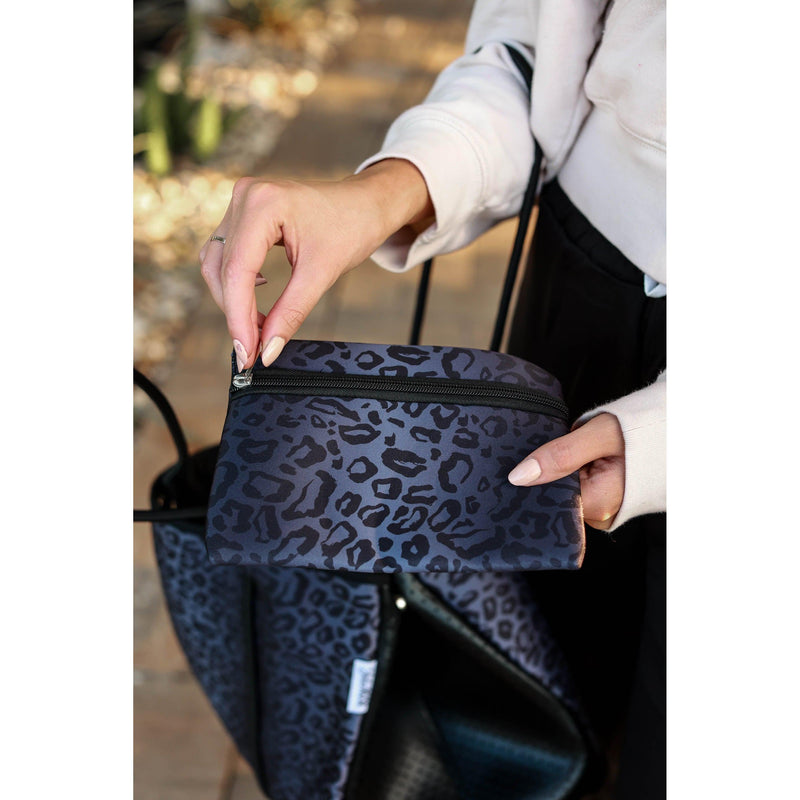 Ready To Ship | The Marissa - Black Leopard Neoprene Tote