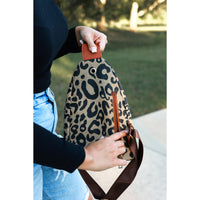 Leopard Sling Bag boutique crossbody bag with adjustable strap