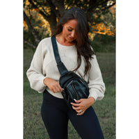 Boho vintage sling bag with adjustable crossbody strap