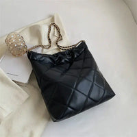 SAMPLE | Quilted Oversized Tote with Chain