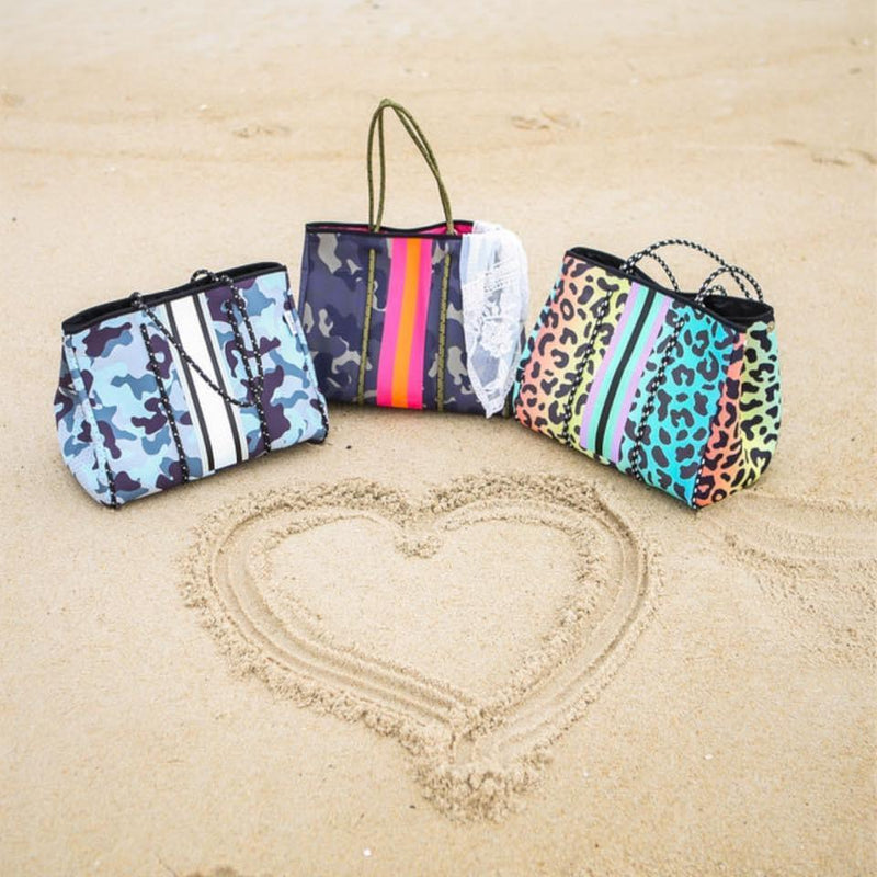 Ready to Ship | The Jenna, Rainbow Leopard- Gorgeous Neoprene Bag*