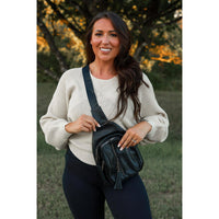 Boho vintage sling bag with adjustable crossbody strap