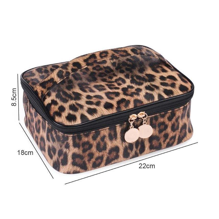 Ready to Ship | The Clarissa - Leopard Makeup Case and Organizer
